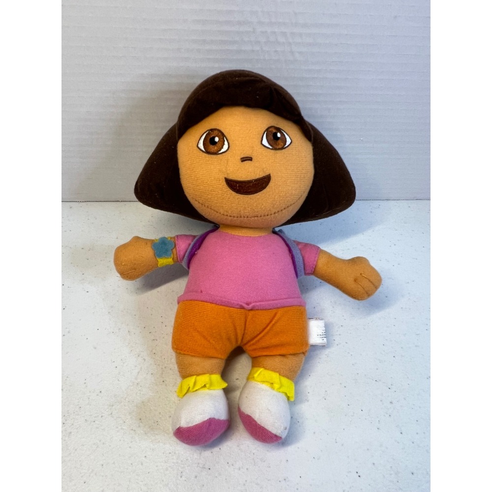 Dora the Explorer Plush 10 Inch Nickelodeon Backpack Pink Shirt 2006 Viacom
